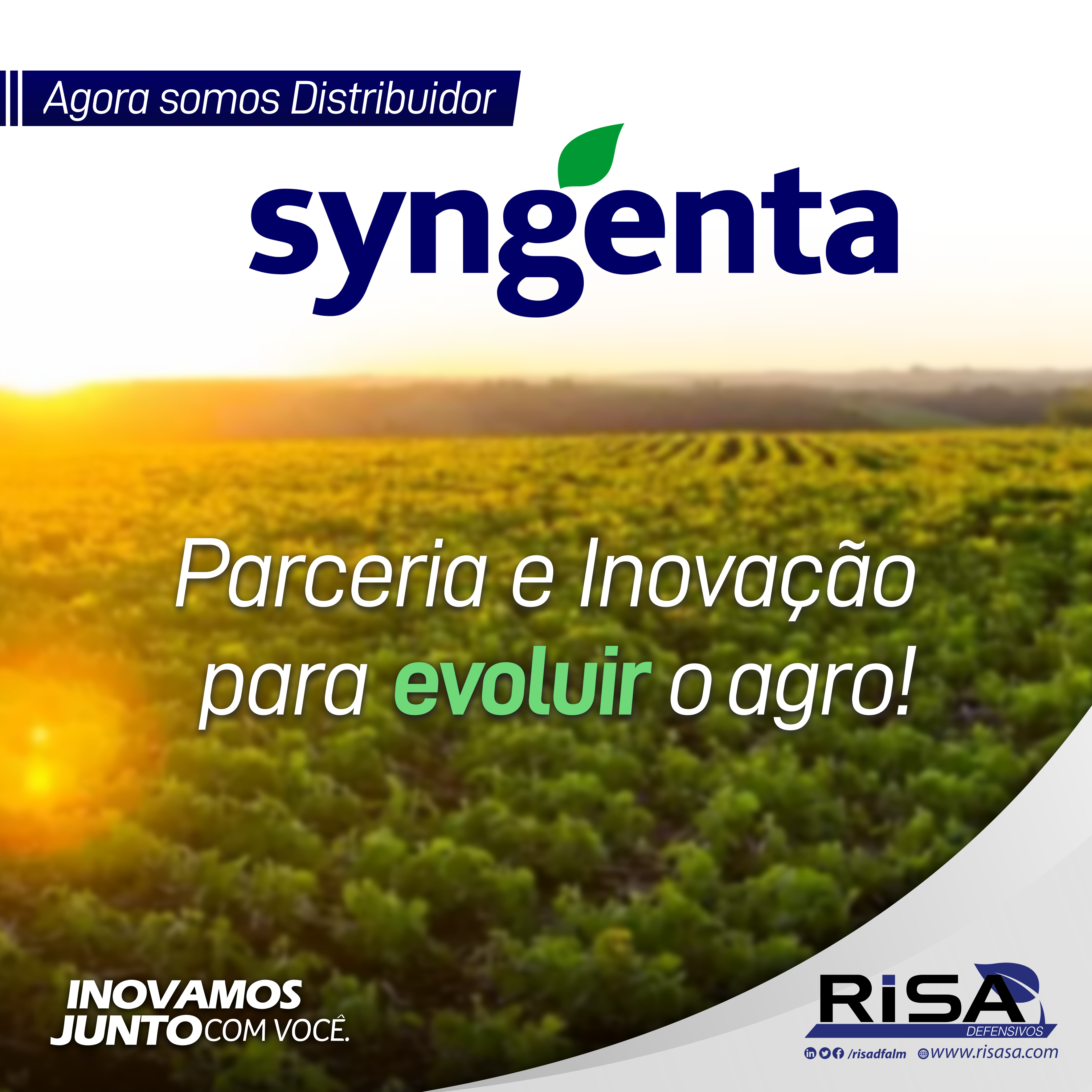 A Risa S/A é distribuidora oficial Syngenta.