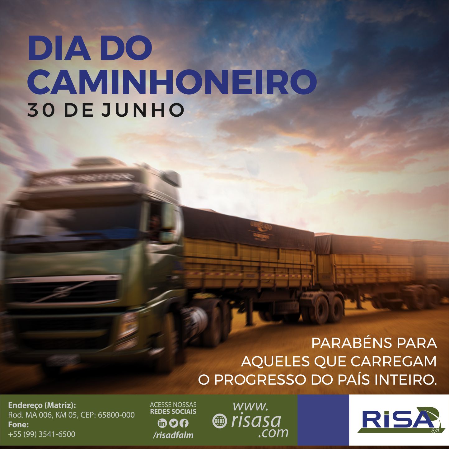 Em comemoração ao Dia do Caminhoneiro, a Risa promove café da manhã nas unidades de Balsas, São Luís e Uruçuí.